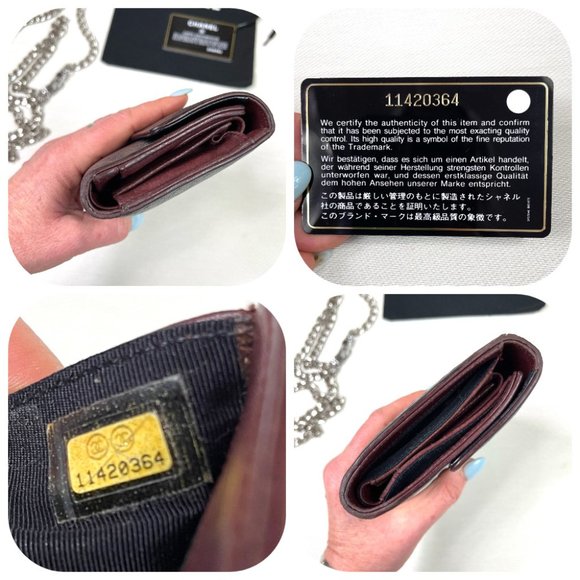 AUC Chanel Black Quilted Leather Diamond Stitched Continental Flap Wallet $2900 - Picture 12 of 16